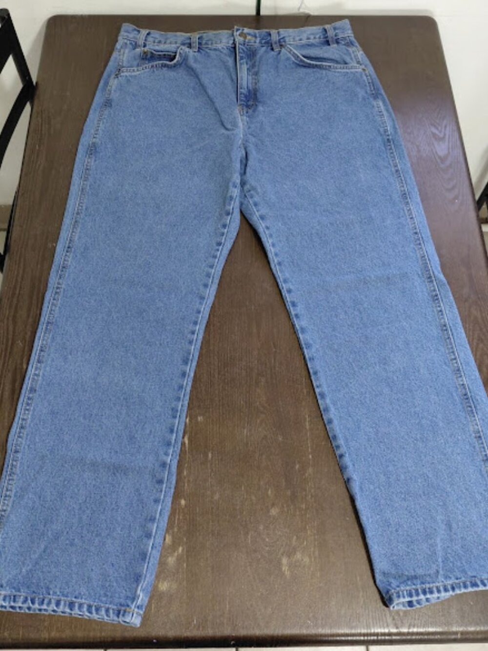 Rivet Supply Co. Medium Wash Relaxed Straight Leg Cotton Denim Jeans 36x32